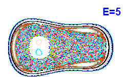 Poincar� section A=1, E=5